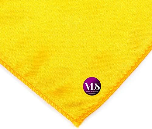 VDS - 200 Pieces | Satin Napkins 20 x 20 Inch Square | Kitchen & Dinner Table Napkins Cloths Handkerchief for Restaurant Bistro Wedding Christmas Birthday Party Dinner Decoration (Yellow Gold) - Image 5