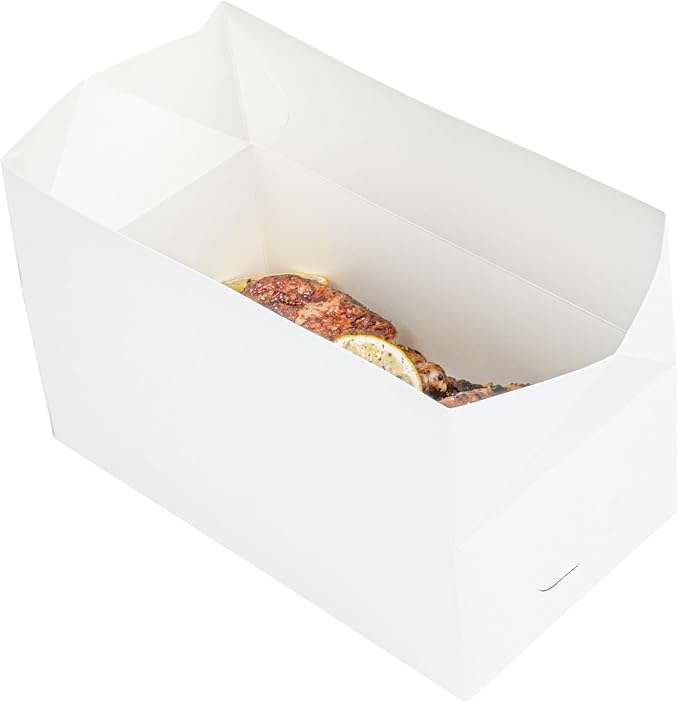Restaurantware Take Out Lunch Box 400 Count 8.86 x 4.88 x 3.07 Inches Paper Disposable Container Recyclable Food Box Greaseproof Spill-Resistant White - Image 8