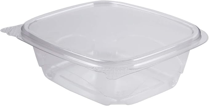 Karat PET Hinged Deli Containers with Lids - Perfect for Pasta Salads, Fruit, Deli Sides, and Home Meal Prep - Clear Plastic Food Containers, Take Out Containers (12oz) - Image 5