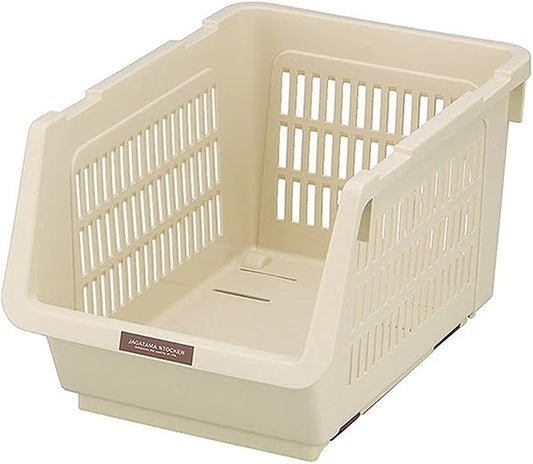 JapanBargain 3027, Japanese Stackable Storage Bin Kitchen Pantry Organizers Food Basket for Fruit Potato Condiments and Spices, Made in Japan by JapanBargain