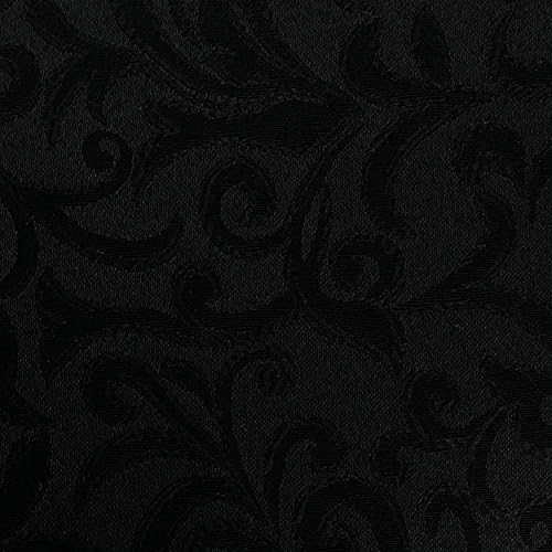 17x17-Inch Square Damask Cloth Napkins, Black, Set of 24 | Bulk Case of 2 Dozen, Somerset, 50% Cotton / 50% Polyester Fabric, Woven Damask Pattern, Soft Hand, Machine Washable - Image 2