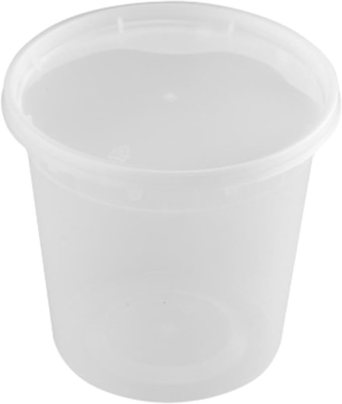 24oz [30 set] Heavy Duty Plastic Deli Container | BPA-Free Food Storage with Airtight Leak‑Proof Lids | Microwave, Freezer & Dishwasher Safe – Stackable, Bulk Reusable Soup & Meal Prep Tub - Image 8