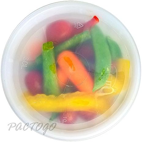 32 oz. Heavy Duty Round Deli Food Soup Plastic Container w/Lid 100% BPA Free (Pack of 24 Sets) - Image 8