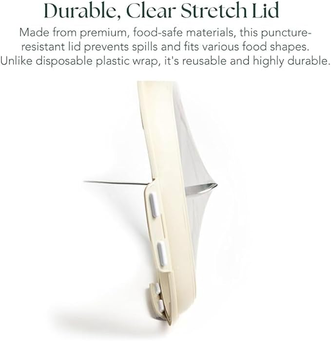 Crudités Portable Stretch-Lid Snack Tray, Square 2-Pack, Sage Green - Image 3