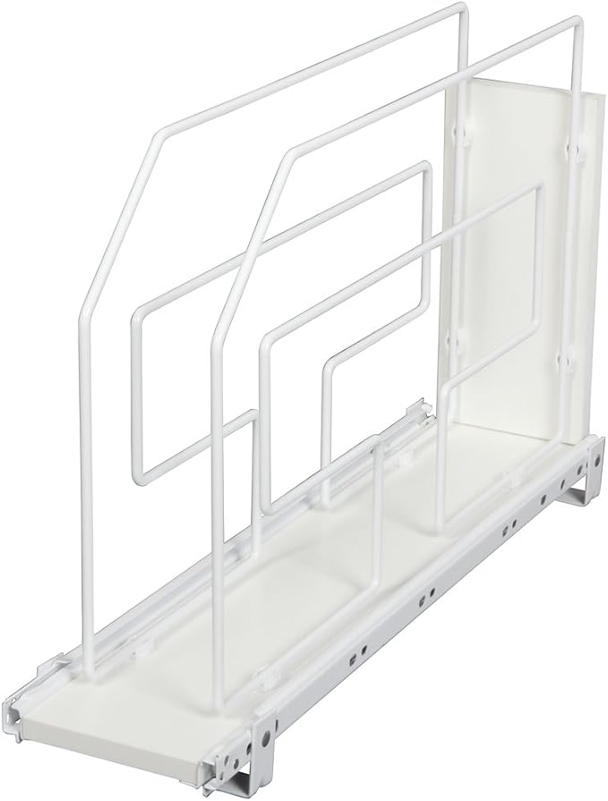 Knape & Vogt TDRO6-W 6 in. Roll Out Tray Divider Cabinet Organizer, White by KnapeVogt