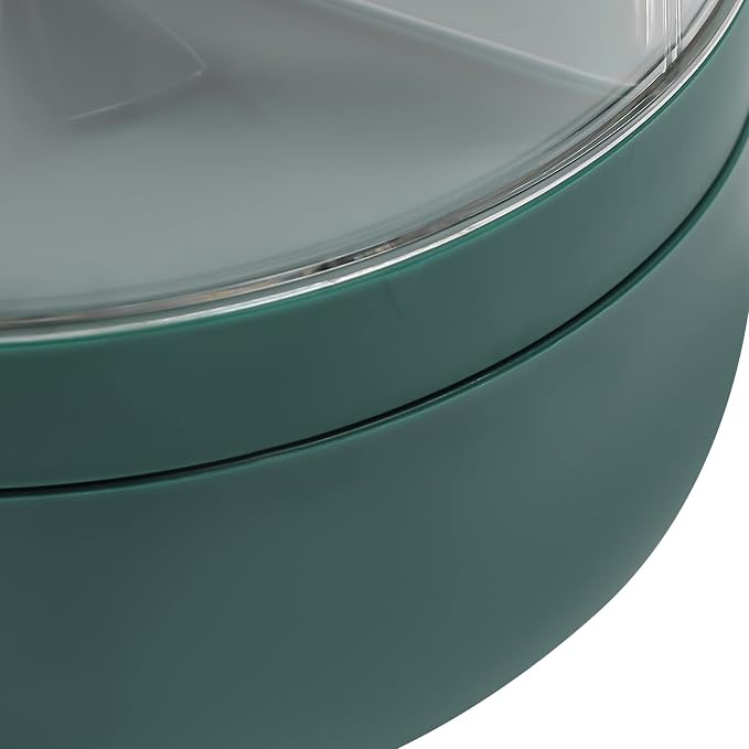 360° Rotating Grain Dispenser With 6 Grids, 13.2lbs Large Capacity Grain Dispenser Rotating Kitchen Storage Containers With Sealed Lid For Peanut Barley Millet And Cereal (Green, 14.3 lbs) - Image 8