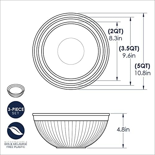Nordic Ware Prep and Serve Mixing Bowls Set, 3-Piece, Earth-Tones - Image 4