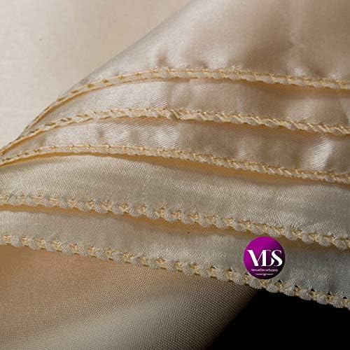 VDS - 50 Pieces | Satin Napkins 20 x 20 Inch Square | Kitchen & Dinner Table Napkins Cloths Handkerchief for Restaurant Bistro Wedding Christmas Birthday Party Dinner Decoration (Cream) - Image 3