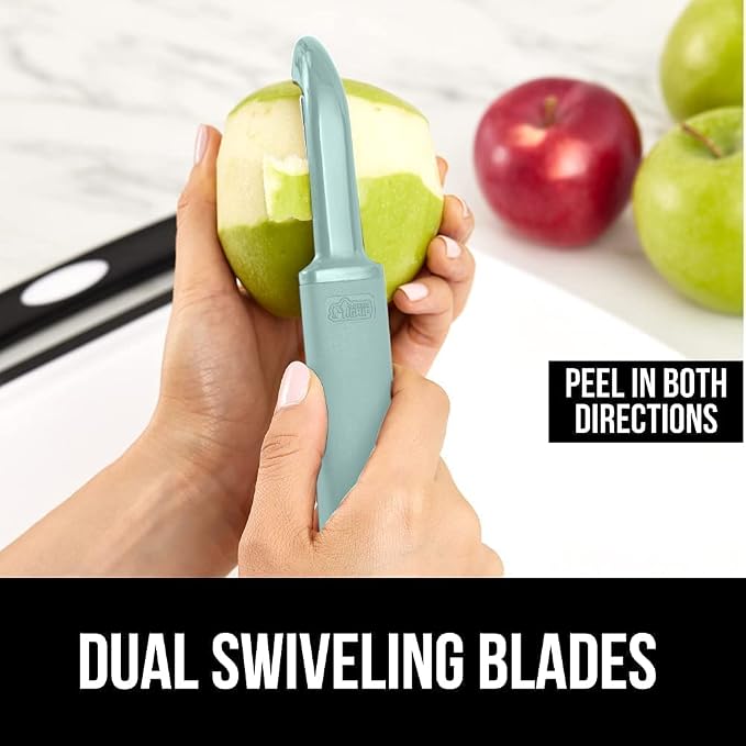 Gorilla Grip Silicone Oven Mitts Set of 2 and Vegetable Peeler, Both in Mint Color, Oven Mitts Have Soft Quilted Lining, Peeler Has Swivel Blade, 2 Item Bundle - Image 7