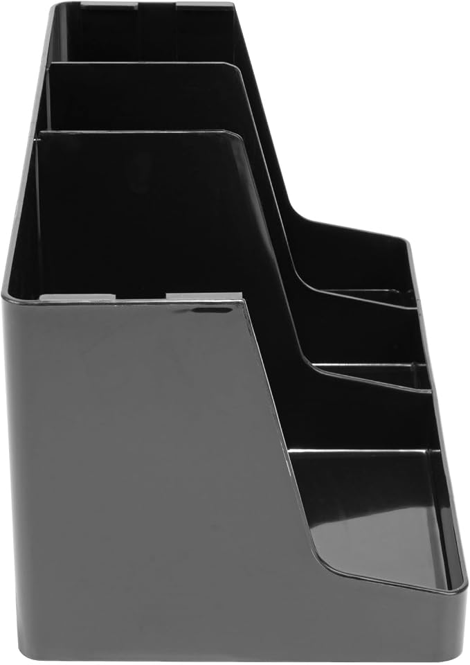 Restaurantware Restpresso Coffee Bar Organizer, 1 Count Durable 3 Compartments, Compact Size, Black Plastic Tabletop Coffee Supplies Organizer For Homes, Office Spaces, Breakrooms, and Lounges - Image 11