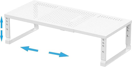 Expandable,Adjustable & Stackable Spice Rack, Cabinet Kitchen Countertop Shelf Organizer,Metal Pantry Storage Shelves - Space-Saving Storage Solution(1Pack/White/Medium) by Goodqualityproducts