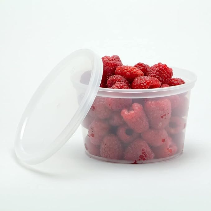 Nicole Home Collection 16oz - 240ct, Food Storage Containers With Lids, Leak-proof, Microwave-Safe, Freezer-Safe, Stackable Deli Containers, BPA Free - Image 3
