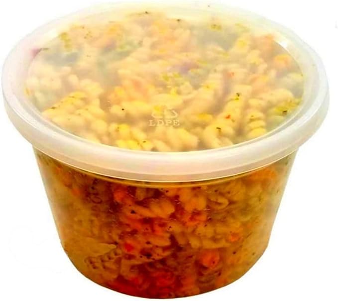 64 oz (1/2 Gallon) Heavy Duty Round Plastic Deli Soup Containers with Lids, For Meal Prep Containers | BPA Free | Stackable | Leakproof | Microwave/Dishwasher/Freezer Safe (Pack of 40 Sets) - Image 8