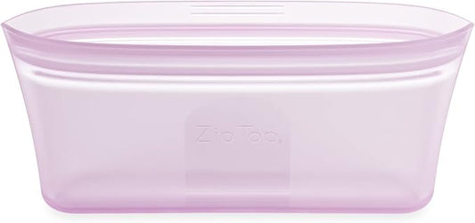 Zip Top Reusable Food Storage Bags | Snack Bag [Lavender] | Silicone Meal Prep Container | Microwave, Dishwasher and Freezer Safe | Made in the USA by ZipTop