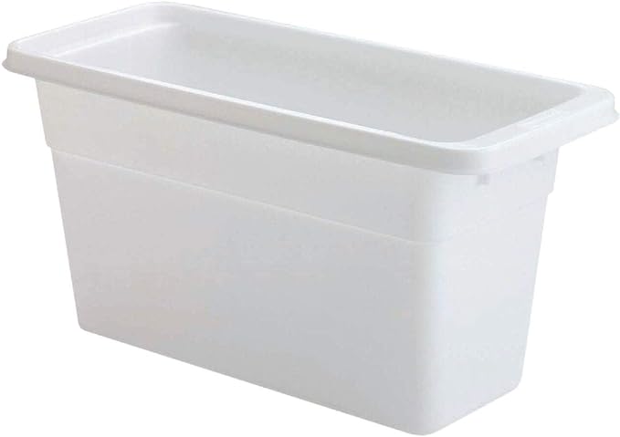 Rubbermaid Ice Cube Bin, White, Holds 4 Trays, Compact Design, Durable Plastic by Unknown