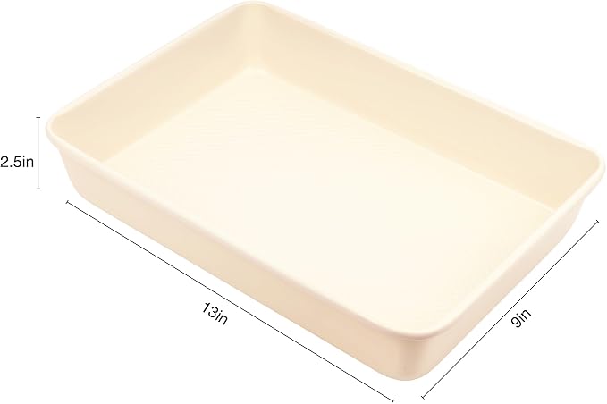 David Burke 13x9 Oblong Baking Pan – Carbon Steel, Non-Stick, PFTE & PFOA Free, Oven Safe with AirFlow Baking Technology – Cream - Image 4