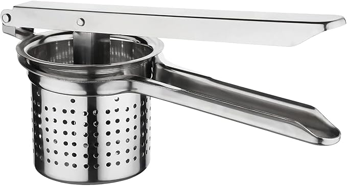 Stainless Steel Potato Masher & Ricer – Heavy-Duty Presser, Crusher & Squeezer – Ideal for Potatoes, Radishes, Vegetables – Ergonomic Handle, Easy to Clean by Unknown