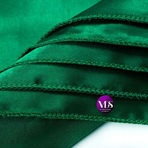 VDS - 125 Pieces | Satin Napkins 20 x 20 Inch Square | Kitchen & Dinner Table Napkins Cloths Handkerchief for Restaurant Bistro Wedding Christmas Birthday Party Dinner Decoration (Emerald) - Image 3