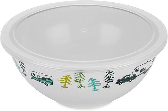 Camco Life is Better at The Campsite Nesting Bowl Set, Includes (4) Durable Melamine Bowls with (4) Plastic Lids Suitable for On-The-Go Lifestyles - Image 5