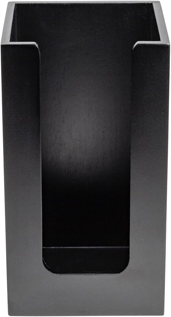 Restaurantware Coffee Cup Organizer 4.5 x 4.5 x 8 Inch Multipurpose Bamboo Holder Black Countertop Cup, Napkin, and Lid Organizer for Coffee Shops and Office Break Rooms - Image 7