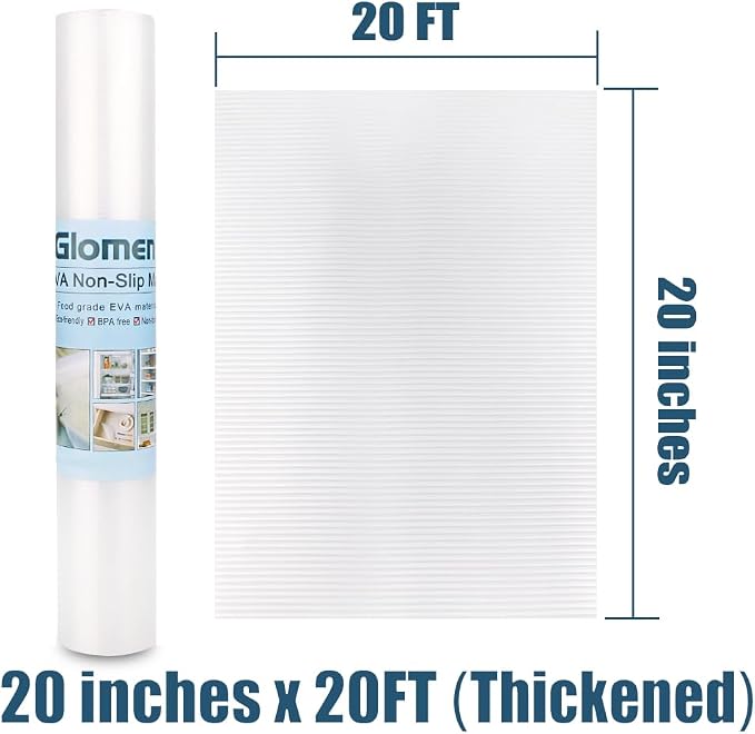 Shelf Liner, Non-Slip Cabinet Liner, Washable Oil-Proof for Kitchen Cabinet, Shelves, Refrigerator, Storage, Desks, 20 Inches x 20 FT, Non Adhesive Drawers Liner… (20 Inches x 20 FT, Thickened) - Image 7