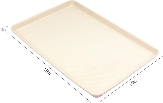 David Burke 17"/15" Cookie Sheets – Carbon Steel, PFTE & PFOA Free, Oven Safe, Non-Toxic, Perfect for Baking and Roasting – Cream (2-Pack) - Image 3