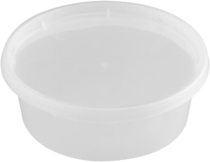 8oz [60 set] Heavy Duty Plastic Deli Container | BPA-Free Food Storage with Airtight Leak‑Proof Lids | Microwave, Freezer & Dishwasher Safe – Stackable, Bulk Reusable Soup & Meal Prep Tub - Image 6