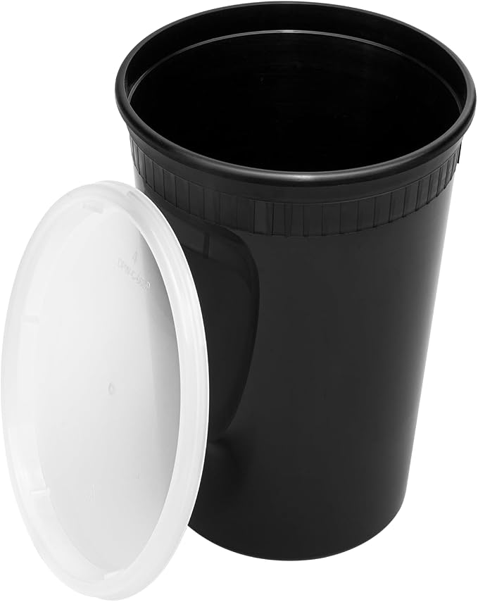 Karat [32oz - 240 ct Black PP Injection Molded Round Deli Containers with Lids (FP-IMDC32-PPB) - Image 7