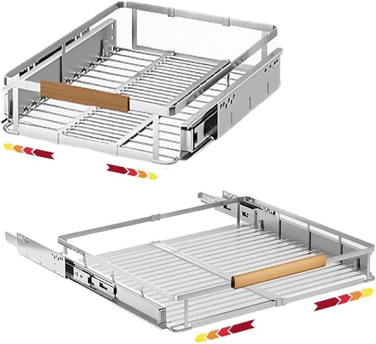 11.8~18"x17.3" Pull Out Cabinet Organizer，2Pack Expandable Sliding Cabinet Shelves，Side Mounting by Unknown