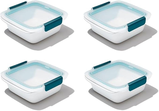 OXO Good Grips Prep & Go Sandwich Container 4.3 Cups/1.02 L - Leakproof Food Storage for Sandwiches & Leftovers, 4 Pack by Unknown