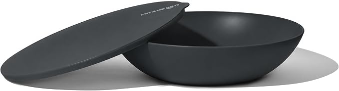 Large Serving Bowl with Lid - Certified Recycled Food-Safe Plastic, BPA-Free, Dishwasher, Microwave, Fridge and Freezer Safe | 4.96qt | Pepper by Unknown