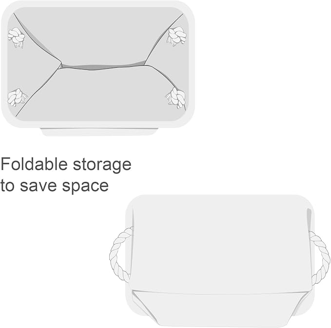 Storage Bins for Shelves - Medium 3Pack 13.8L*9.8W*6.7H inch Fabric Storage Cubes Canves Storage Basket for Organizing Toys Baby Clothes Gift Dog (White) - Image 7