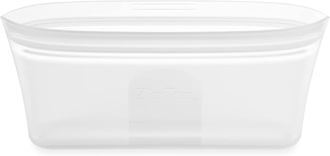 Zip Top Reusable Food Storage Bags | Snack Bag [Frost] | Silicone Meal Prep Container | Microwave, Dishwasher and Freezer Safe | Made in the USA by ZipTop