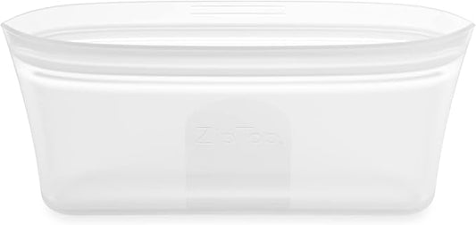 Zip Top Reusable Food Storage Bags | Snack Bag [Frost] | Silicone Meal Prep Container | Microwave, Dishwasher and Freezer Safe | Made in the USA by ZipTop