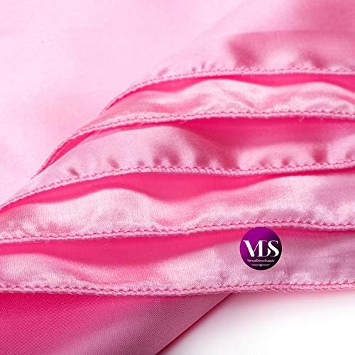 VDS - 200 Pieces | Satin Napkins 12 x 12 Inch Square | Kitchen & Dinner Table Napkins Cloths Handkerchief for Restaurant Bistro Wedding Christmas Birthday Party Dinner Decoration (Pink) - Image 3