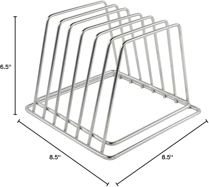 Thirteen Chefs Stainless Steel Cutting Board Rack - Holds 6 Boards up to 3/4" Wide - NSF Approved for Commercial Kitchens - Image 7