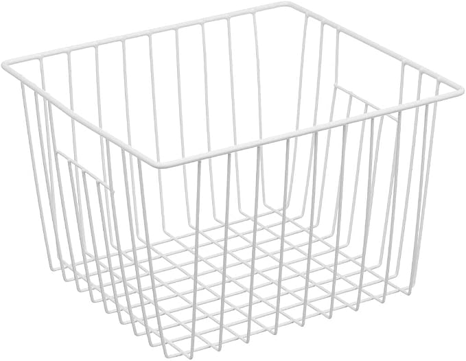 Freezer Wire Baskets Storage Organizer, Household Storage Metal Wire Bins for Kitchen, Pantry, Cabinet, Bathroom, Bedroom - Pearl White (3, 11in x 10in x 5.5in) - Image 9