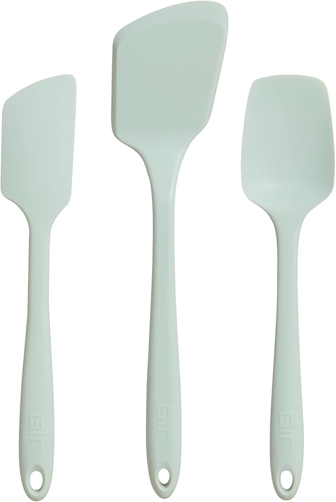 GIR: Get It Right 3-Piece Ultimate Silicone Kitchen Utensils Set - Spatula, Flip & Spoonula - Non toxic Cooking Utensils for Nonstick Cookware, Cooking and Baking - Mint by GIRGetItRight