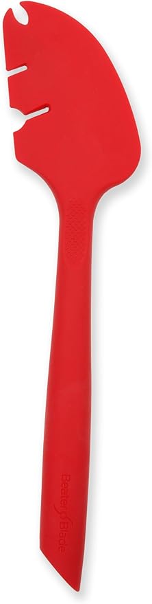 Silicone Spatula ONE Mixer Beater Scraper and Spatula, Cherry Red - Image 2