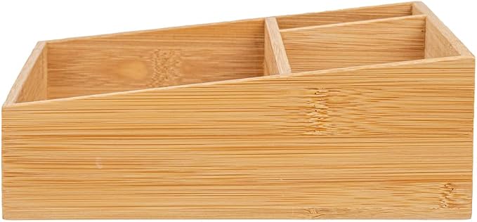 Restaurantware-8.3 x 8.3 x 2 Inch Coffee Condiment Organizer, 1 Square Creamer Organizer - 3 Compartments, Break-Resistant, Bamboo Coffee Accessory Caddy, Won't Chip, For Sugar Packets And Creamers - Image 12