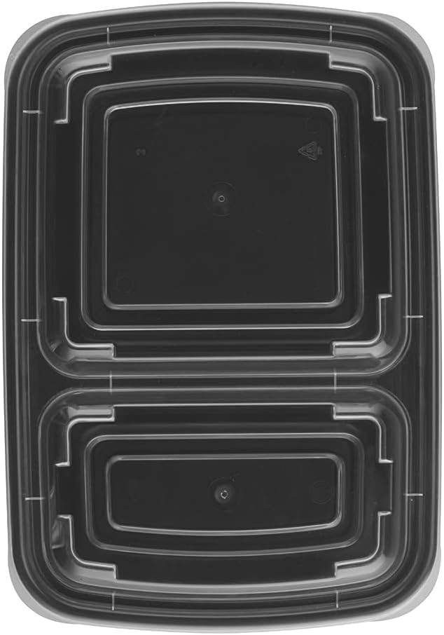 TIYA Food Containers - 32 oz Bulk 150 Pack with Lids - Plastic Compartment To-Go Boxes - Reusable, Microwavable, Dishwasher Safe - Leak-Proof for Meal Prep - BPA-Free - Image 3