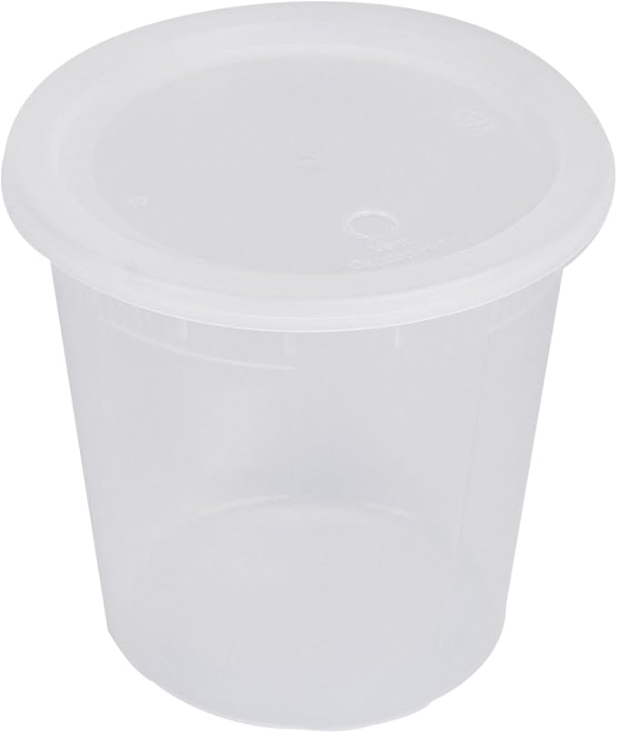 Restaurantware Plastic Food Container 100 Pack of 32 oz Clear Microwave-Safe Storage Container With Lid Leakproof Round Shape Disposable Freezer-Safe - Image 12