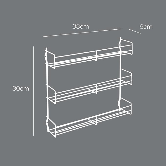 Metaltex 3-Tier 30 x 7 x 30 cm Chrome Plated Spice Rack - Image 5