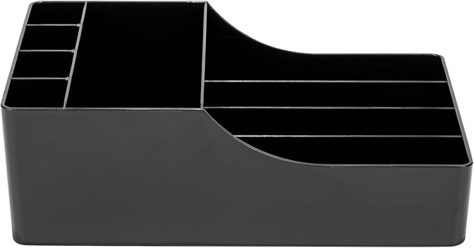 Restaurantware Restpresso Coffee Bar Organizer, 1 Count Durable 9 Compartments, Compact Size, Black Plastic Tabletop Coffee Supplies Organizer For Homes, Office Spaces, Breakrooms, and Lounges - Image 11