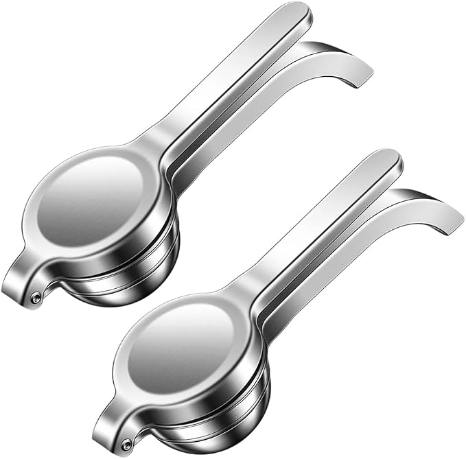 Handheld Lemon Juice Squeezer, Lemon Squeezer Stainless Steel, Manual Fruit Juice Squeezer, Heavy Duty Citrus Press Juicer, Ergonomic Hand Press Juicer for Lime, Orange, Grapefruit, Pomegranate (2pcs) - Image 8