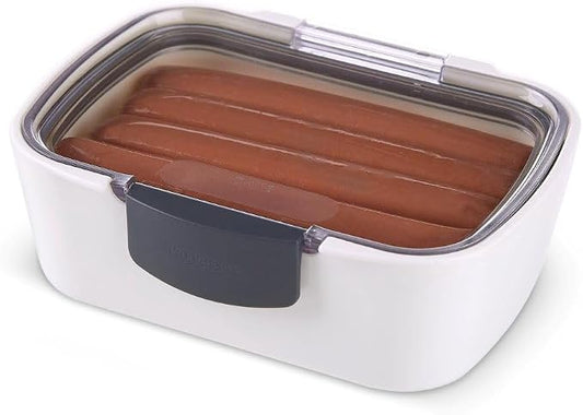 ProKeeper Mini Deli Storage Container, Airtight Silicone Seal for Fresh Keeping, Stores Deli Meats, Cheeses, and More, 5.75 Inches Long | Ideal for Deli Meats, Cheeses, and More, Dry-Erase Compatible Lid for Labeling, BPA-Free and Dishwasher Safe by ProgressiveInternational