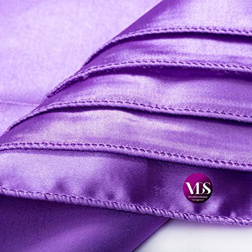 VDS - 50 Pieces | Satin Napkins 20 x 20 Inch Square | Kitchen & Dinner Table Napkins Cloths Handkerchief for Restaurant Bistro Wedding Christmas Birthday Party Dinner Decoration (Lavender) - Image 3