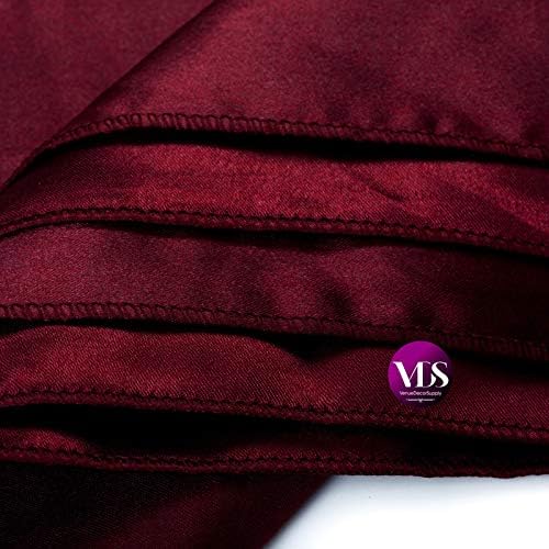VDS - 150 Pieces | Satin Napkins 20 x 20 Inch Square | Kitchen & Dinner Table Napkins Cloths Handkerchief for Restaurant Bistro Wedding Christmas Birthday Party Dinner Decoration (Burgundy) - Image 3
