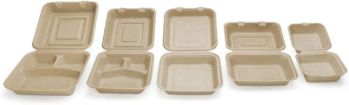 100% Compostable Disposable Food Containers with Lids [9”X9” 3-Comp 200 Pack] Eco-Friendly Take-Out TO-GO Containers, Heavy-Duty, Biodegradable, Unbleached by Earth's Natural Alternative - Image 7