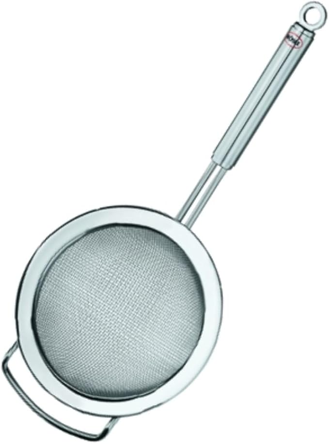 Rösle Stainless Steel Round Handle Kitchen Strainer, Fine Mesh, 9.5-inch - Image 2